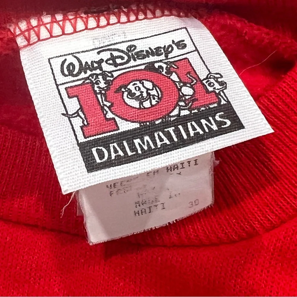 Vtg Disney 101 Dalmatians Crewneck Pullover Sweatshirt Holiday Youth Size Large - Picture 6 of 10